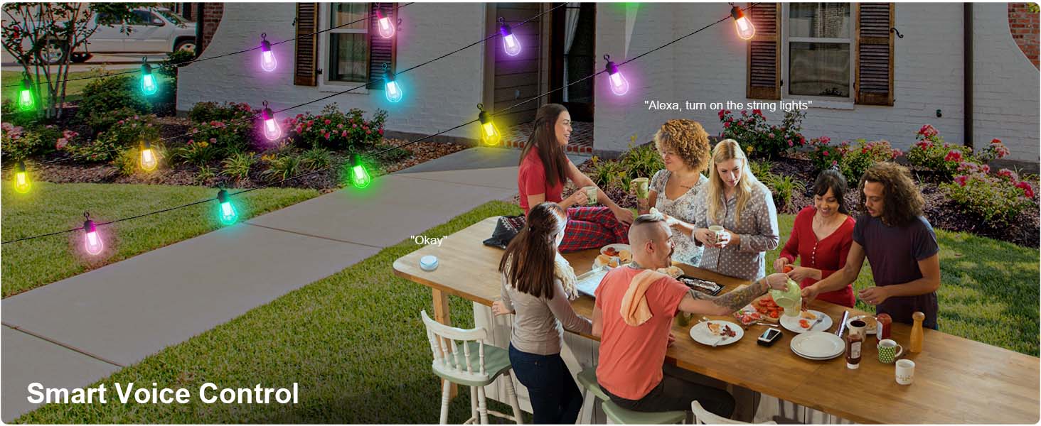 Appeck RGBW Smart Outdoor String Lights-Party