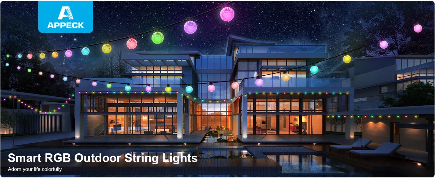 Smart RGB Outdoor String Lights