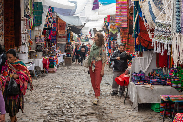 Lucy in Chichicastenango in Guatemala