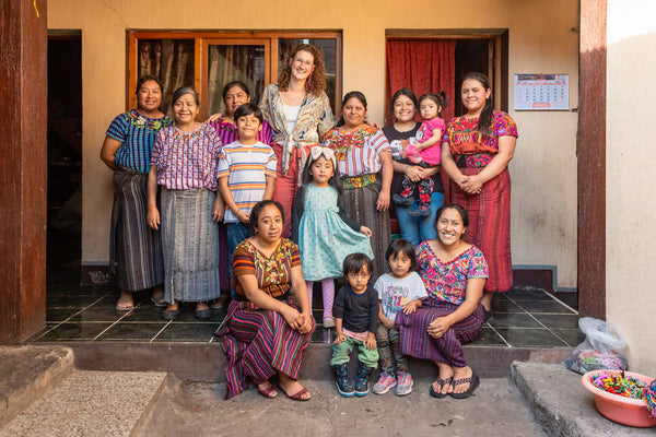 Lucy in Guatemala checking women run craft businesses