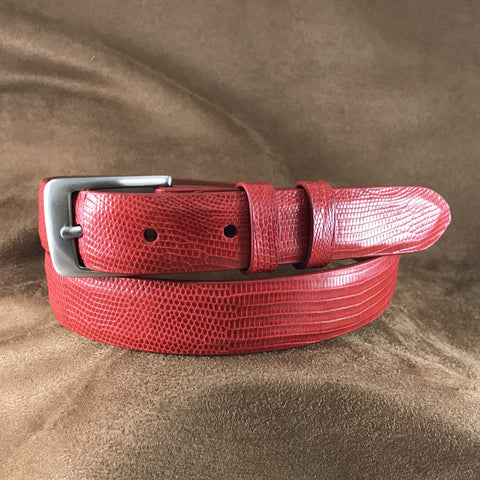 Calf Creek Buffalo Leather Belt Western Diamondback Rattlesnake