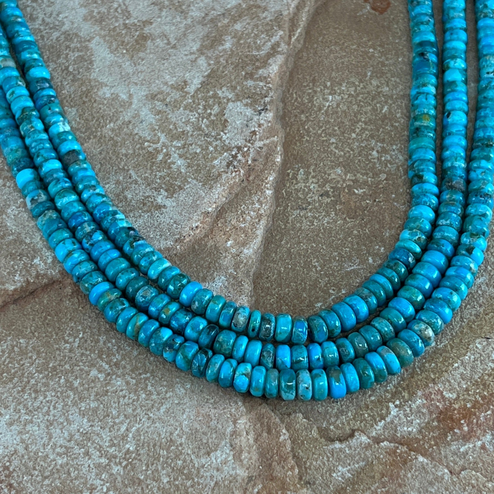 three strand turquoise necklace