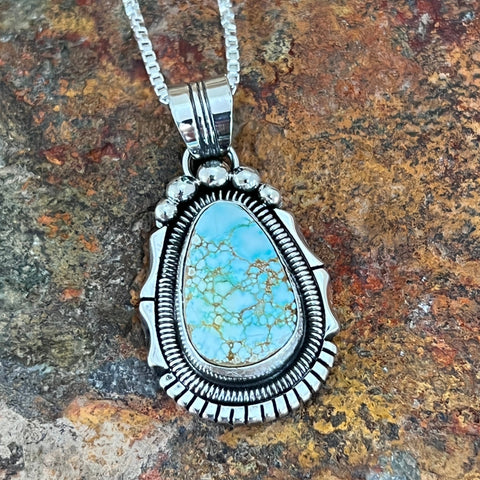 number 8 turquoise pendant