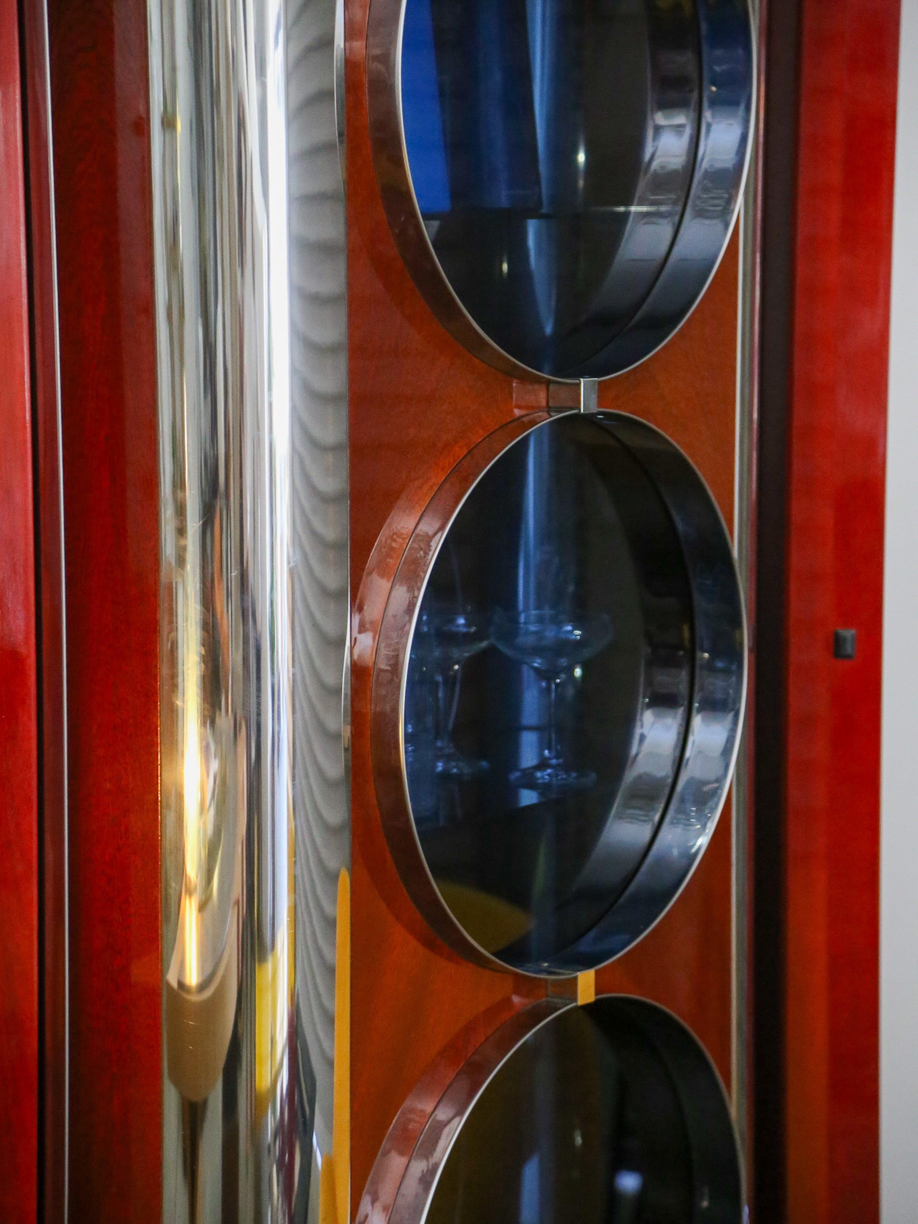 Rotating Dry Bar Cabinet by Willy Rizzo in Wood & Chrome - Image 17