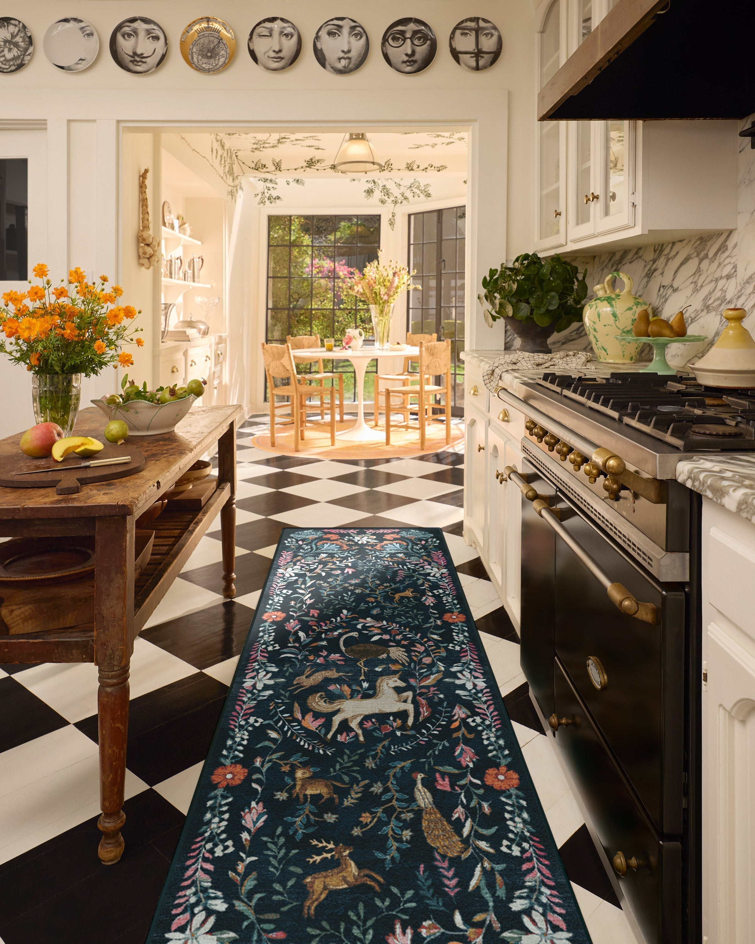 75x215 Dreamweaver Blue Multicolour Rug by Iris Apfel