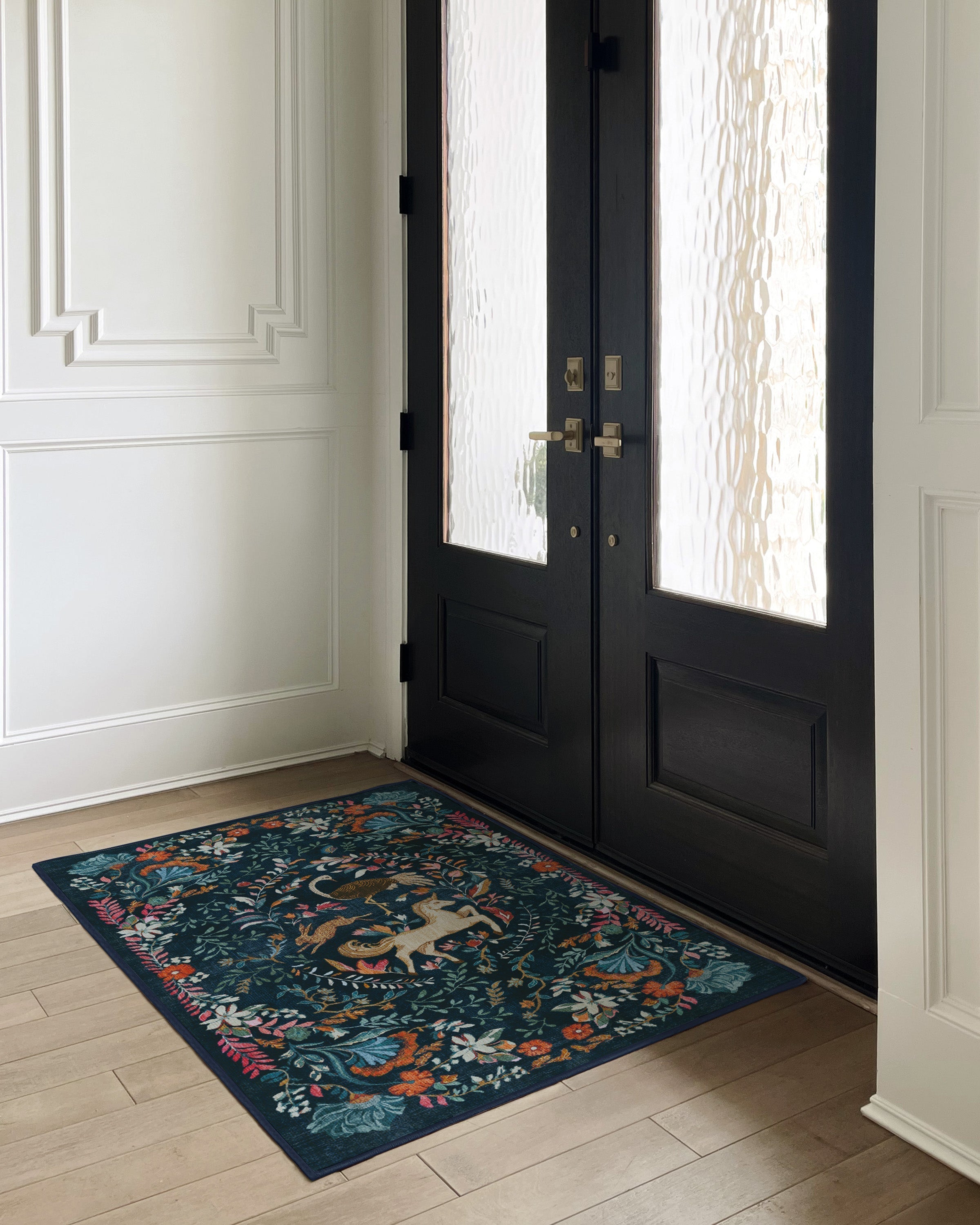 90x150 Dreamweaver Blue Multicolour Rug by Iris Apfel