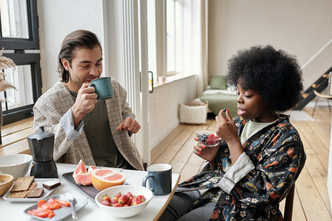 1. Woman and Men having Coffee. Questions to get to know someone, Interesting Conversation, Getting to know someone, First Date, First Date Questions, Questions for Date, Fun date. 2. Woman and Man eats and laughs. conversation starters, funny dating questions to get to know someone, fun date, Questions for date. 3. Woman and Men at a bar drinking. Intimate Questions, Deep conversation starters, Questions for date, deep Questions to ask. 4. Woman having coffee outside. First Date, Tips for first date, questions to get to know someone, relationship questions, Questions date.