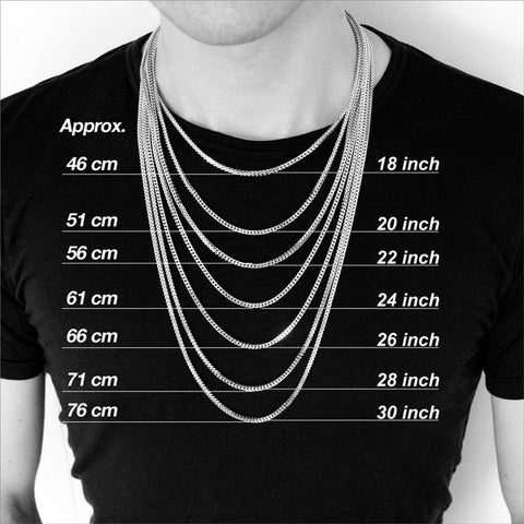 Taille chaines homme