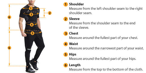 how to measure men clothes size