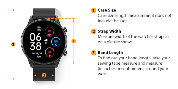 This picture shows how to measure Men's Watches size by SPORTIFY.PRO.