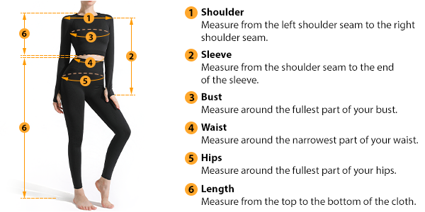 This picture shows how to measure Women's Clothing size by SPORTIFY.PRO.