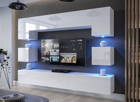 Entertainment tv unit modern living room furniture set