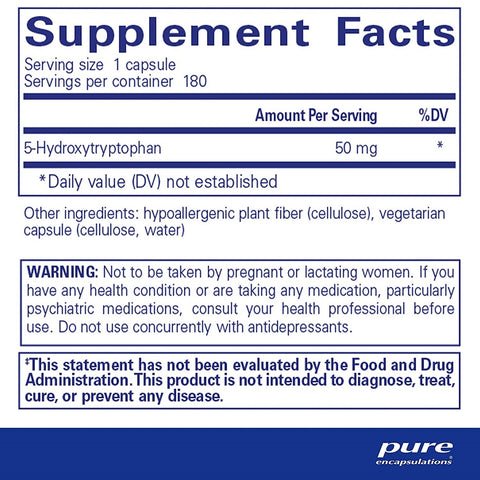 Pure Encapsulations, 5-HTP 50 mg Ingredients