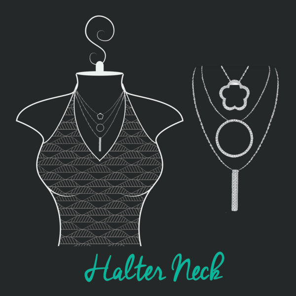 how to accessorize your neckline- halter neckline