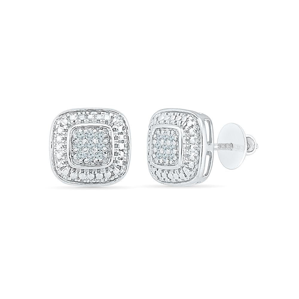 Gift exclusive square shape diamond earrings online – Radiant Bay