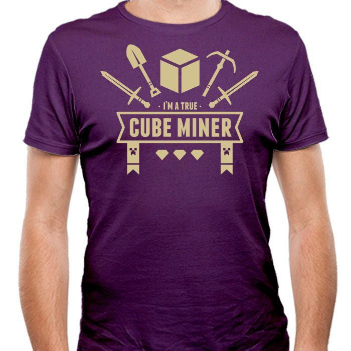 Cube Miner Mens Fitted T Shirt We Heart Geeks