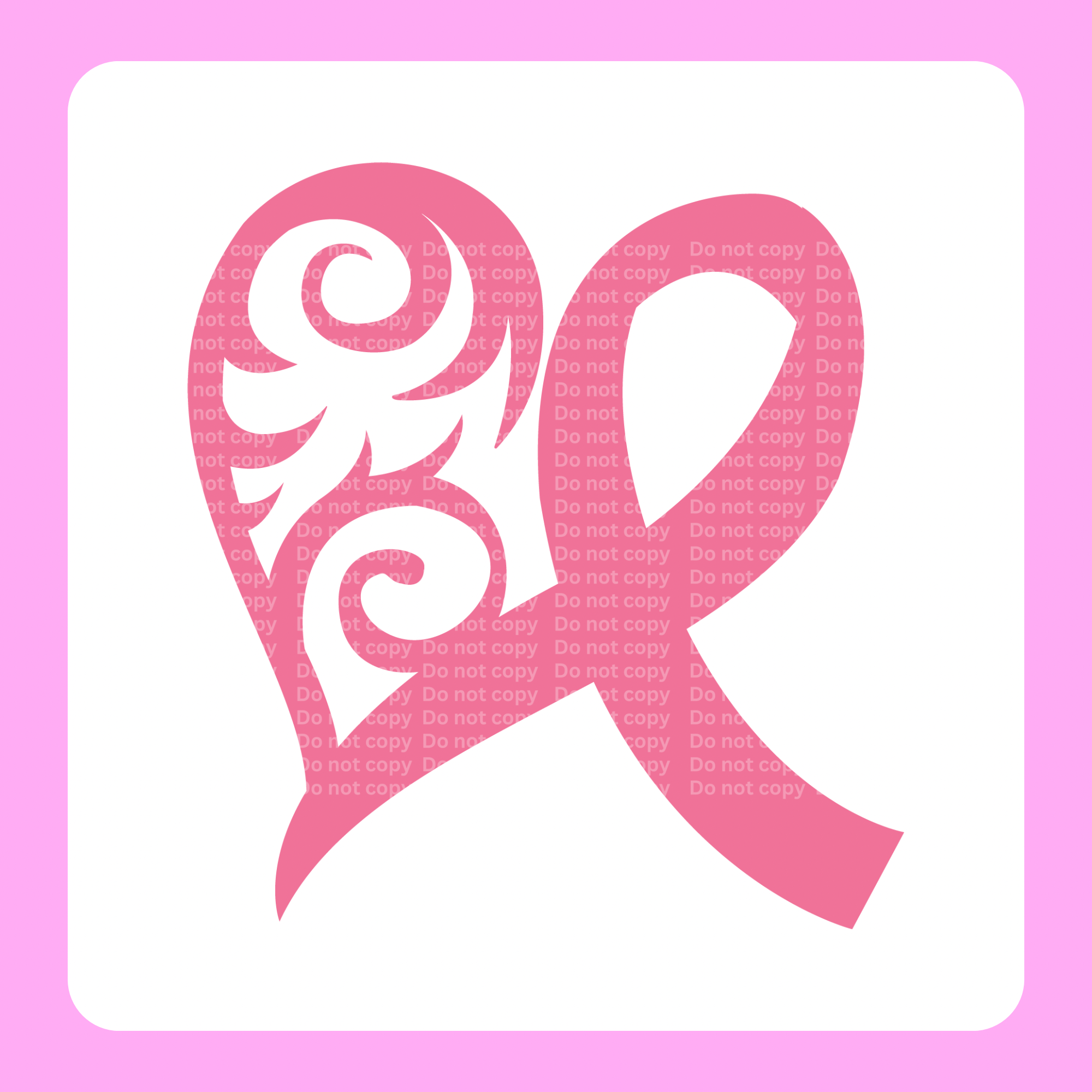 Heart Ribbon DTF Transfer