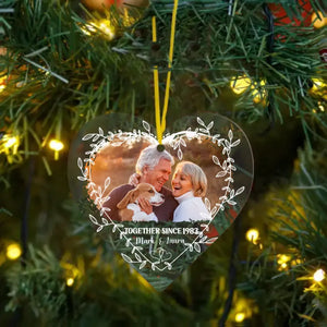 Couple Gift Together Since Heart Shape Acrylic Ornament - Giftstail