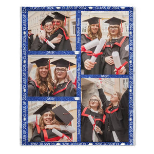 Personalized Custom Photo Graduation Blanket, Class of 2024 Gift - Giftstail