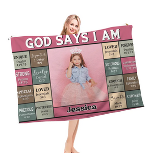 Customized Warm Horizontal Blankets - Soft Facecloth Blanket Personalized With Child's Name And Photo - A Gift For Child - Giftstail