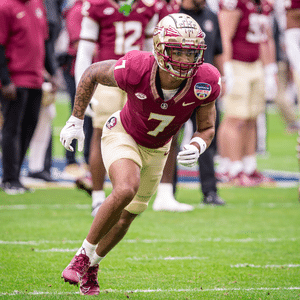FSU Football Wide Receiver Destyn Hill member of The Battle's End Florida State NIL Collective in game at the Orange Bowl