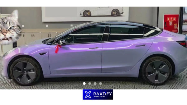 Color Shift Gray Purple Vinyl Wrap