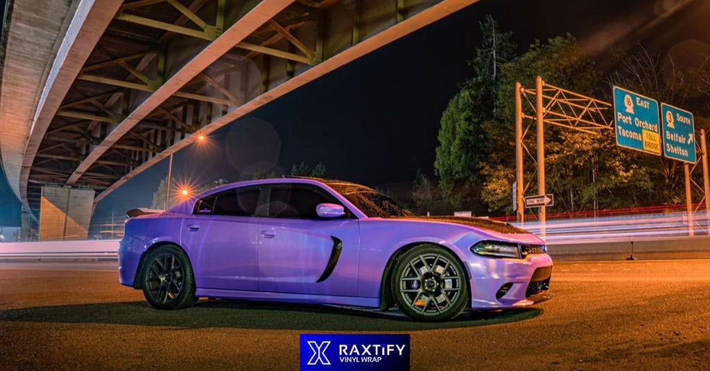 laser gloss purple vinyl car wrap