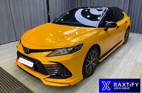 Gloss Metallic Golden Yellow Vinyl Wrap