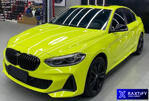 Gloss Metallic Neon Yellow Vinyl Wrap