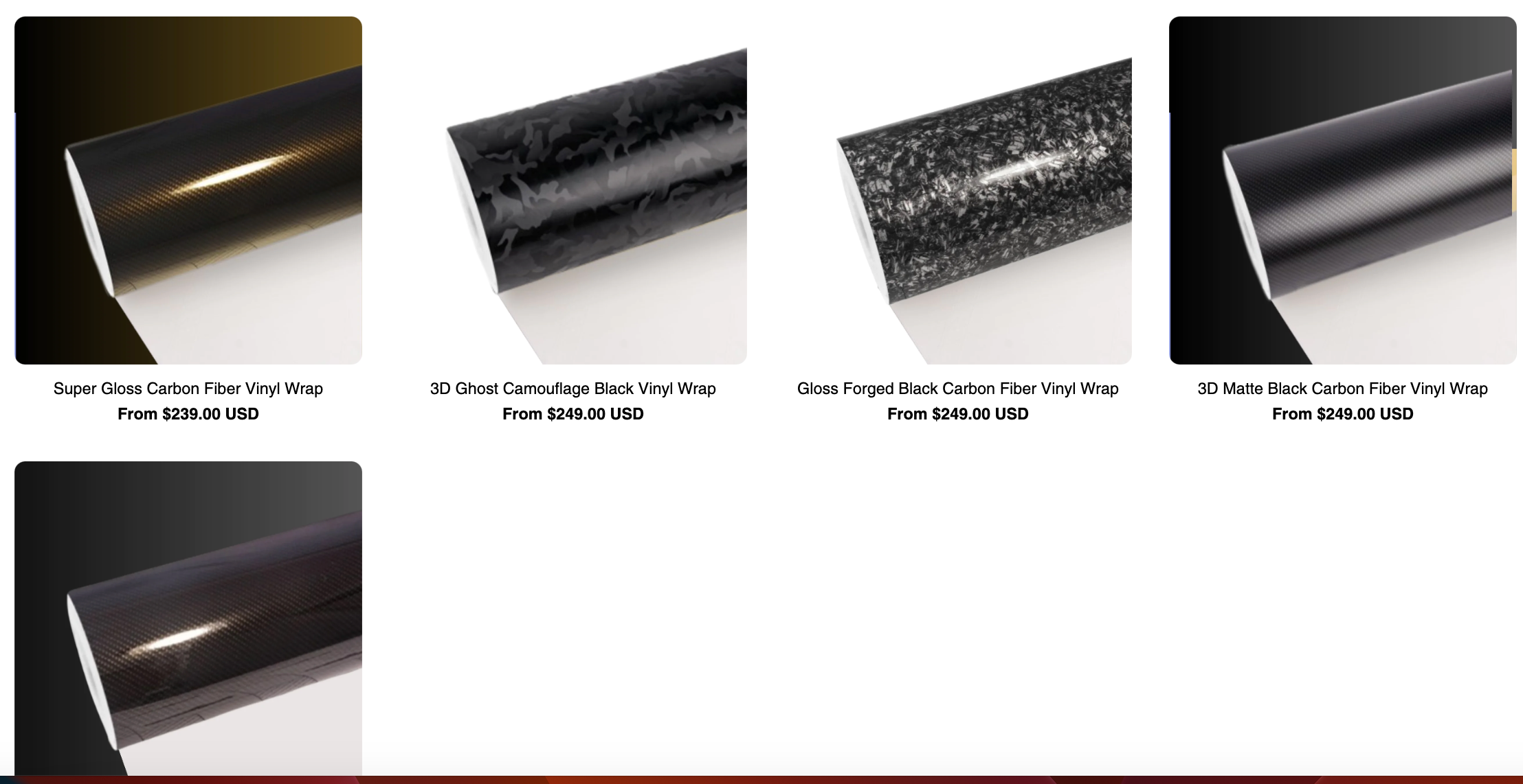 Carbon fiber vinyl wraps