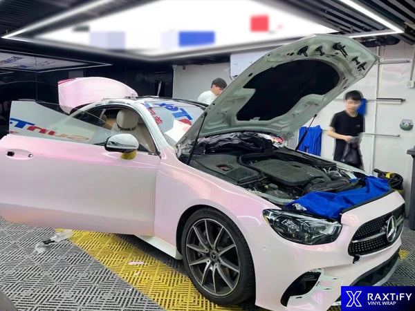 Installing the Color Shift Pink White Vinyl Wrap by RAXTiFY