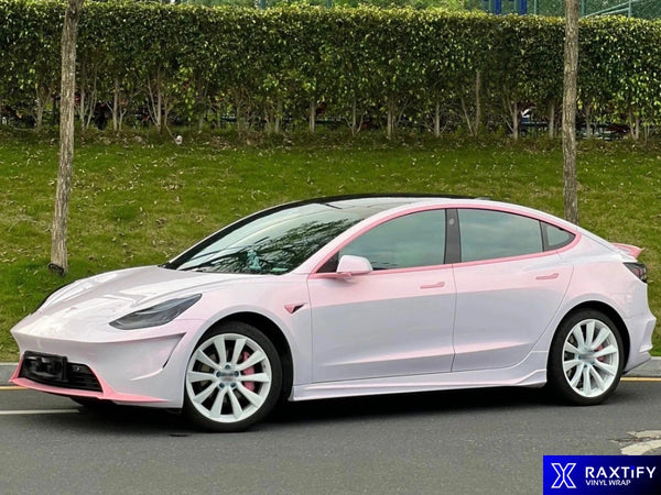 Color Shift Pink White Vinyl Wrap by RAXTiFY