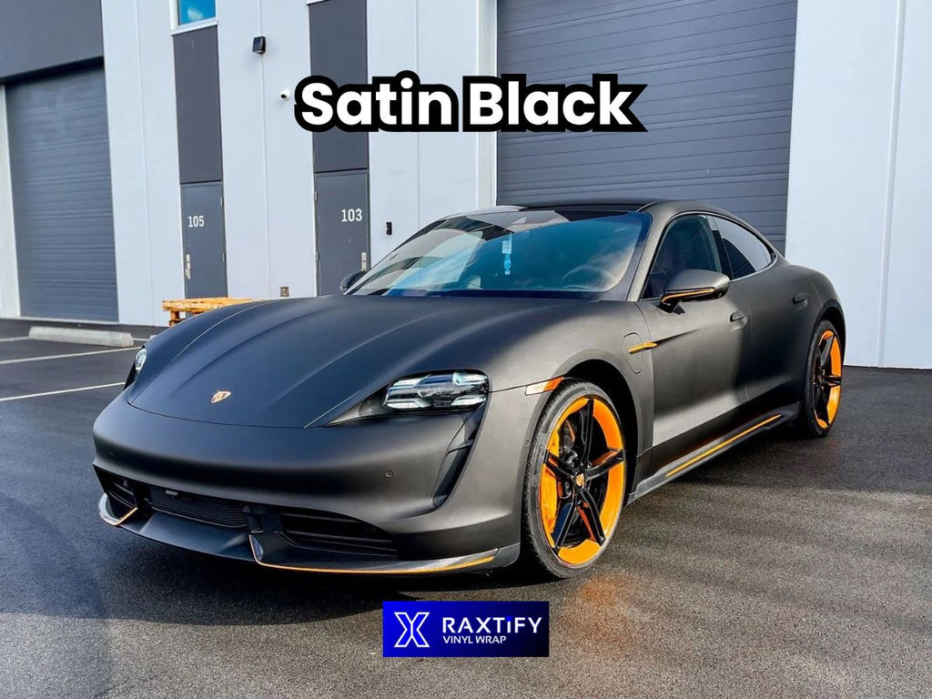 Rwraps™ Black Satin Metallic Vinyl Wrap