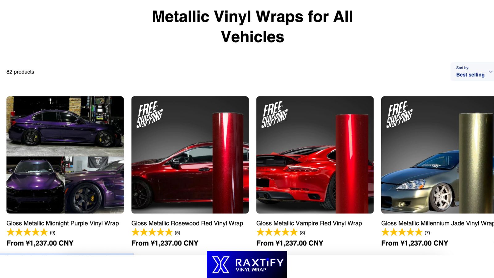 Raxtify metallic car wrap