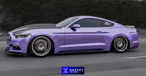 Mustang wrapped in Gloss Metallic Royal Purple Vinyl Wrap