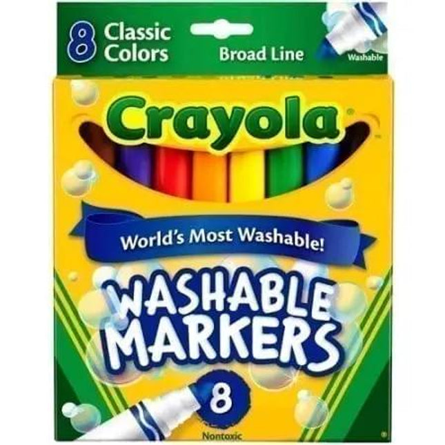 Markers washable conical classic colors 8 ct Brand Crayola, Pala Supply  Company