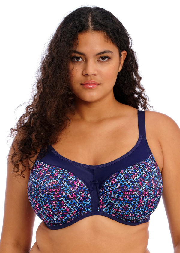 Elomi Women's Plus-Size Energise Underwire Sport Bra, Navy, 36G at   Women's Clothing store