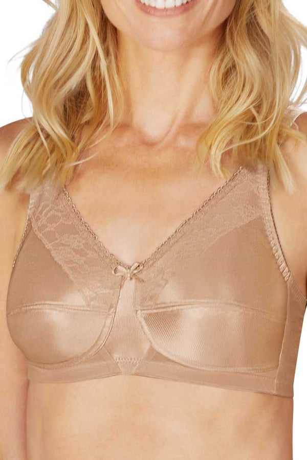 AMOENA MARIE WIRE-FREE MASTECTOMY BRA - BLACK – Tops & Bottoms