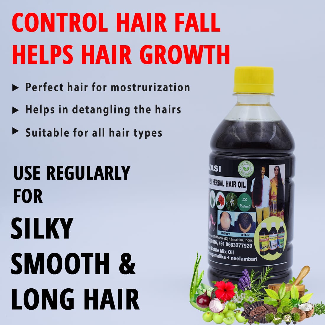 SWOSH Ayurvedic Herbal Hair Oil Mix 2 Combo Bottle10g Each with Herbal Mix  for Healthy Hair Growth Packed with Goodeness of Ayurvedic Natural Dried  Herbs For Oil Infusion Made In India 