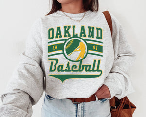 Oakland Baseball Crewneck Sweatshirt, The Athletic Sweater - Shirtzi