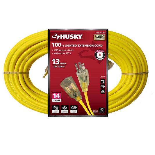 Husky 50 Ft. 12/3 Lighted Extension Cord, Red and Black – Anderson  Connections, LLC