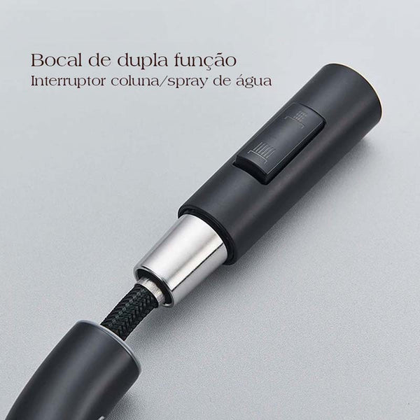 Grifo de cocina gourmet multicontrol delgado negro mate - Boquilla de doble función | TrendHaus - Decoración del hogar