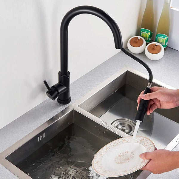 Multi-command Gourmet Kitchen Faucet Slim Matte Black Flexible | TrendHaus - Home Decoration