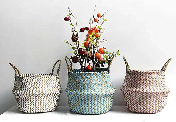 Straw Baskets for Boho Decor |TrendHaus Home Decor