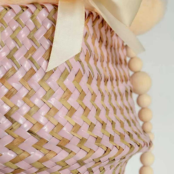 Detail of the Straw Basket for Boho Decoration |TrendHaus Home Decoration