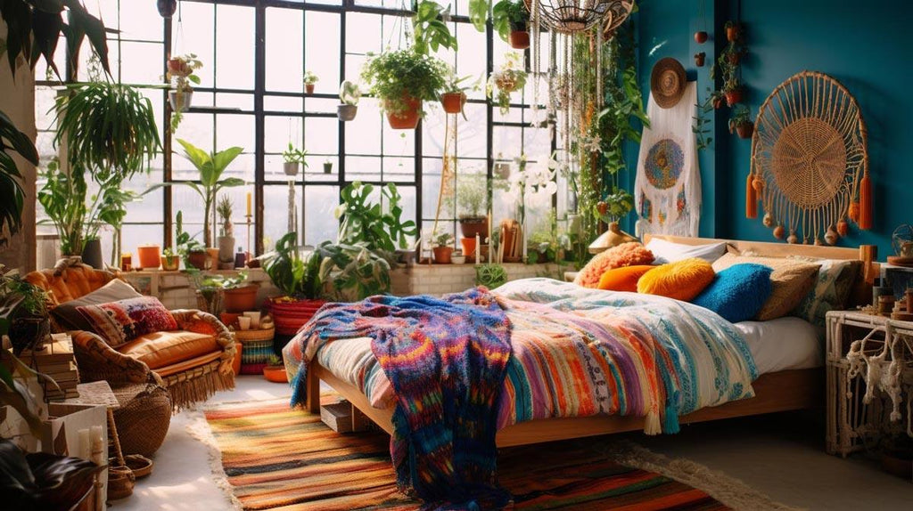 Guía Completa de Estilos de Decoración - Dormitorio Decorado al Estilo Boho - TrendHaus - Decoración del Hogar