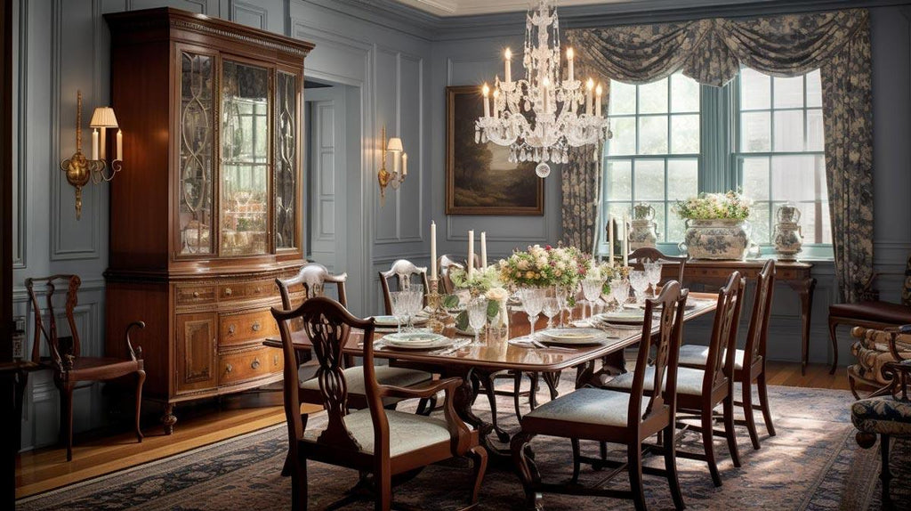 Complete Guide to Decorating Styles - Dining Room Decorated in Colonial Style - TrendHaus - Home Decoration