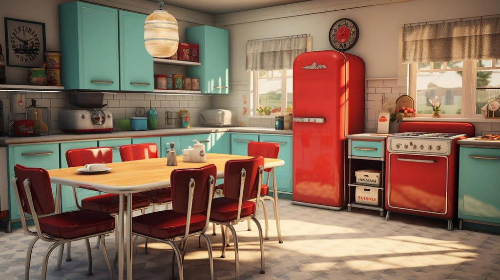 Guía Completa de Estilos de Decoración - Cocina Decorada al Estilo Retro - TrendHaus - Decoración del Hogar