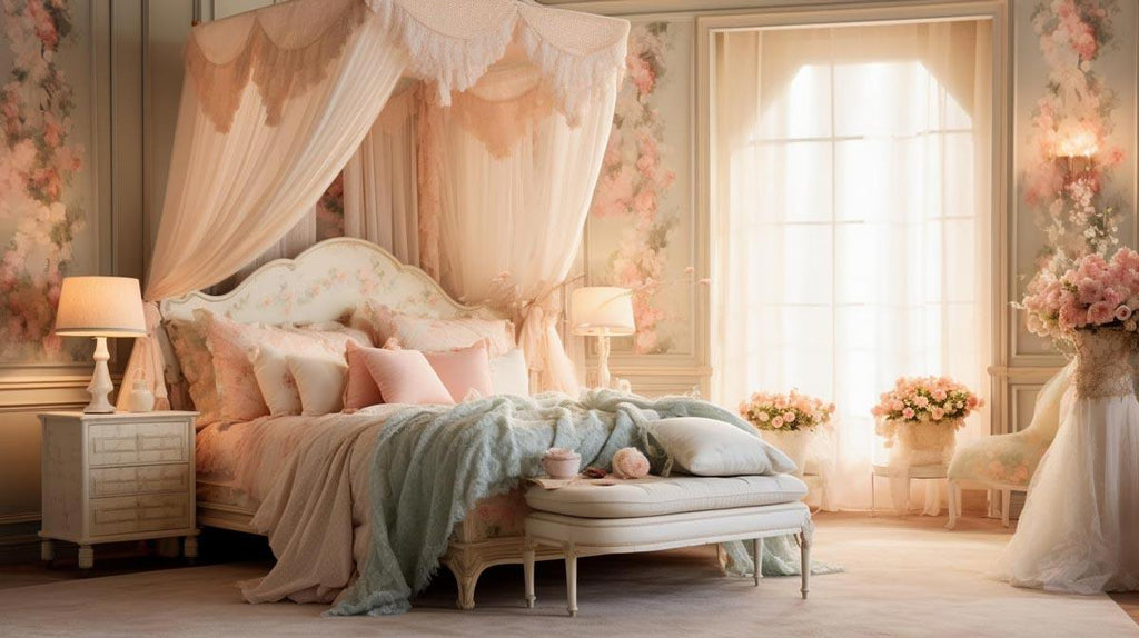 Complete Guide to Decorating Styles - Bedroom Decorated in a Romantic Style - TrendHaus - Home Decoration