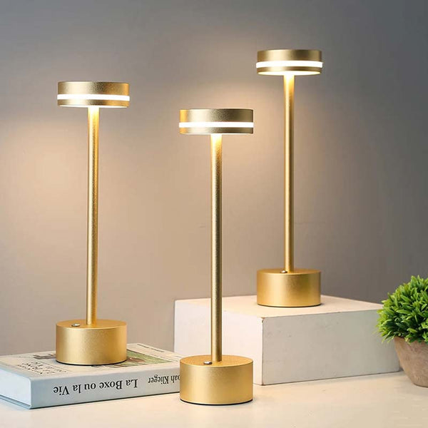 Lámparas de mesa LED inalámbricas Elegance Gold | TrendHaus - Decoración del hogar